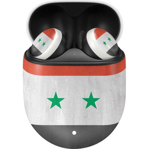 Syria Flag Distressed Google Pixel Buds Skin